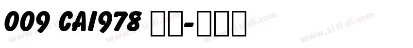 009 CAI978 粗体字体转换